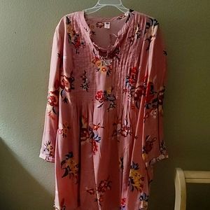 Pink floral dress